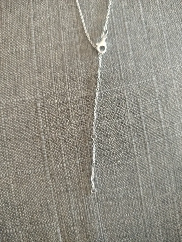 Collier argent pendentif cœur zirconium - photo numéro 2