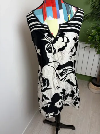 Robe Jacqueline Riu | Noir et blanc | Taille 36