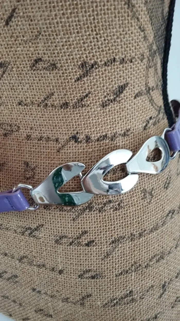 Ceinture violette argenté femme 85 cm - photo numéro 8
