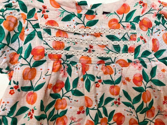 Jolie robe légère été motif pêches - photo numéro 2
