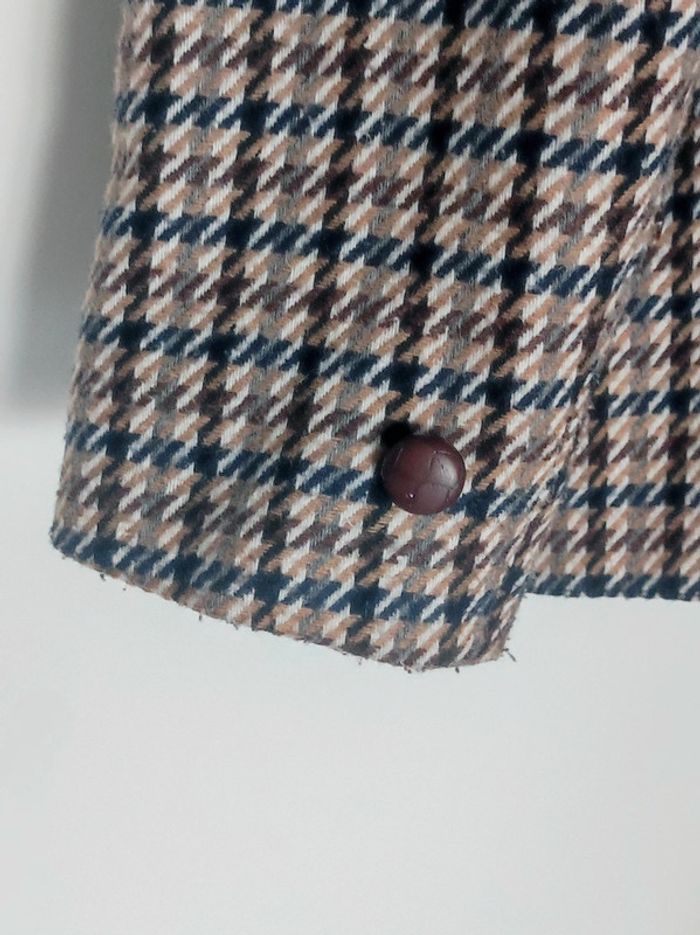 Ensemble tailleur jupe pied de poule marron beige laine vintage / C&A - 38/M ร 40/L - photo numรฉro 14
