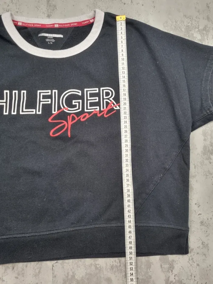 Crop top Tommy Hilfiger noir – Taille L Femme (mesures en photos) - photo numéro 8