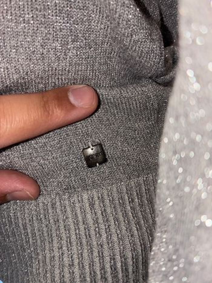 Pull Esprit en Maille Métallisée Argentée - photo numéro 5