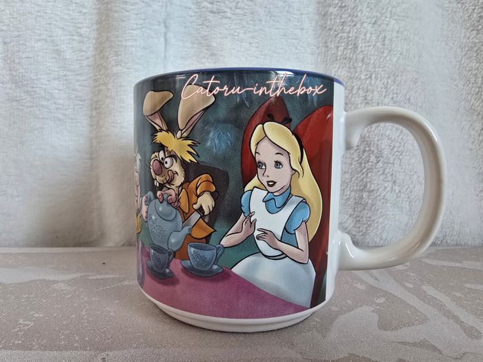 Tasse scène Disney Alice pays des merveilles Cheshire Lapin blanc - photo numéro 1