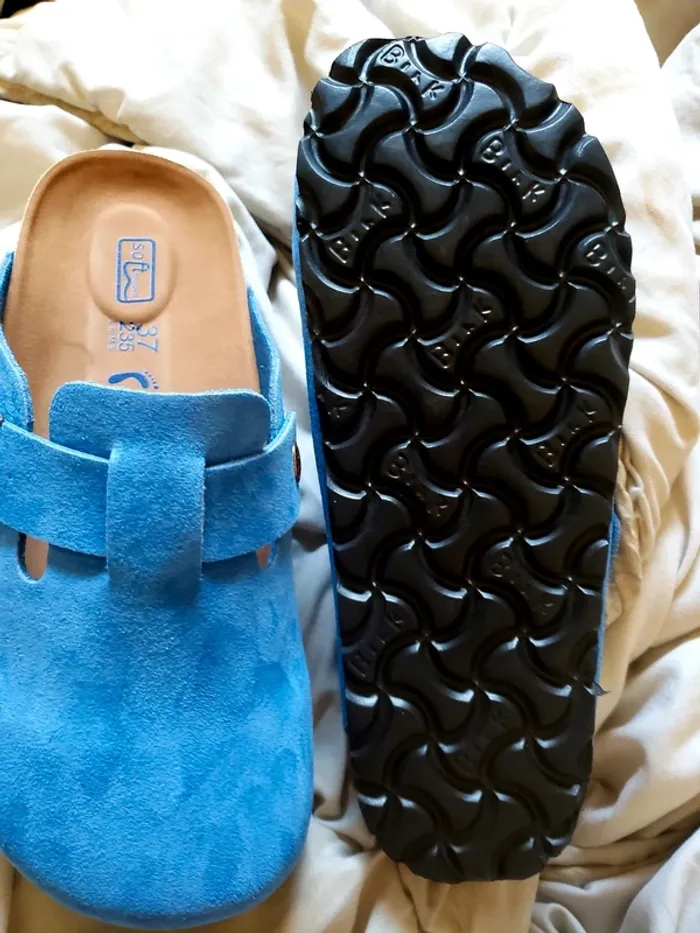 Sabot Birkenstock boston bleu taille 37 neuve - photo numéro 4