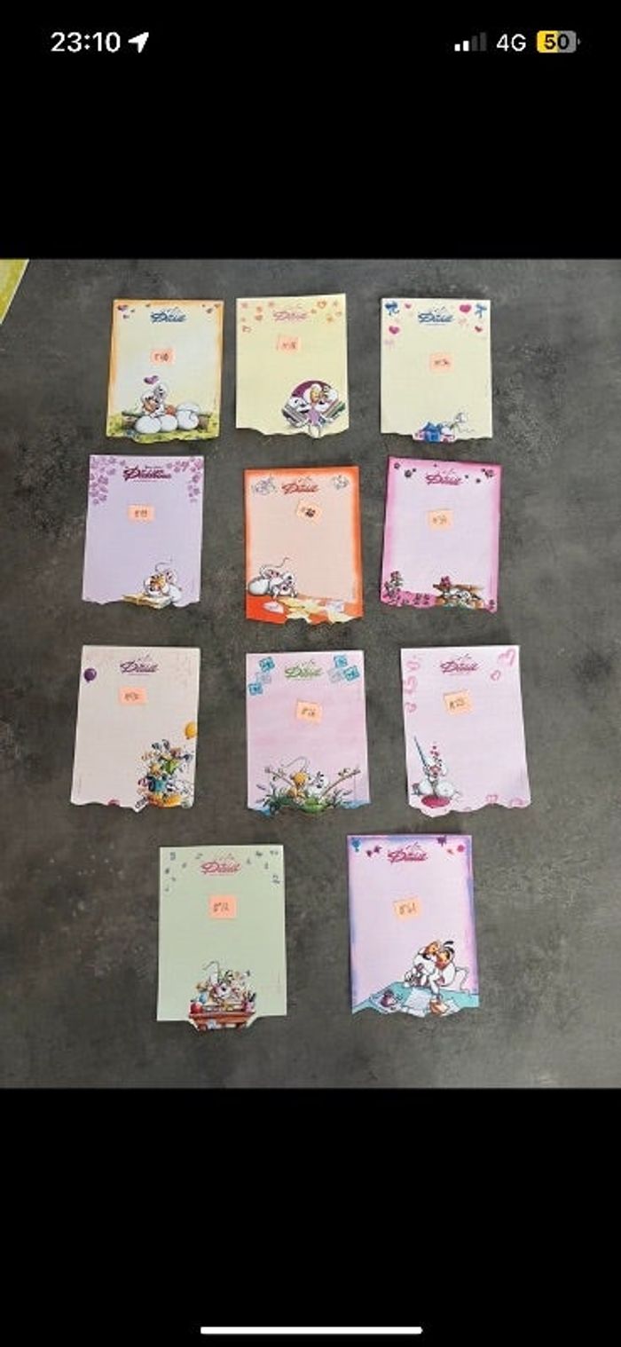 Lot 11 feuilles  Diddl A6