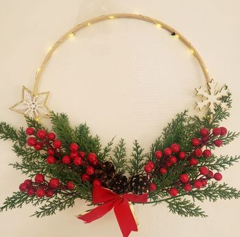 Couronne de Noël  lumineuse