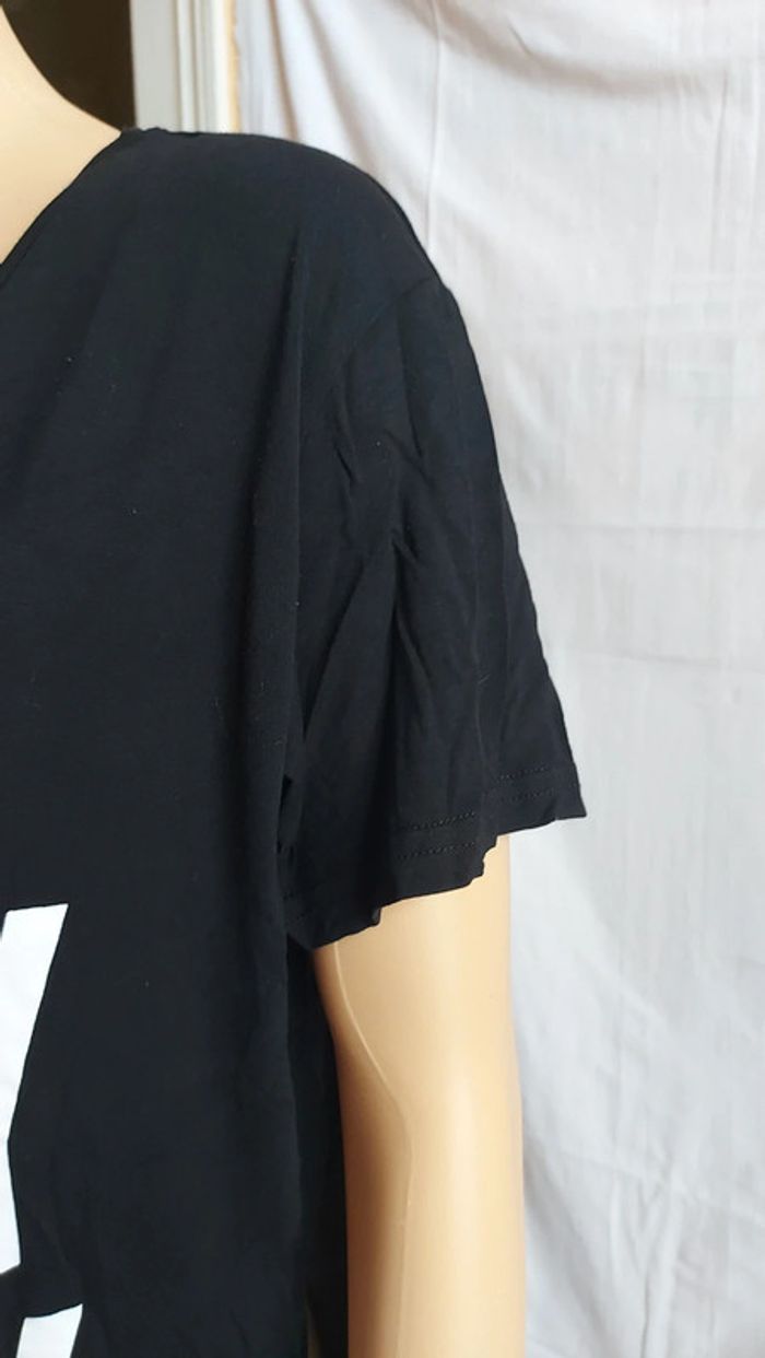 T-shirt noir et blanc - long et fin / coolcat / taille S - photo numéro 5
