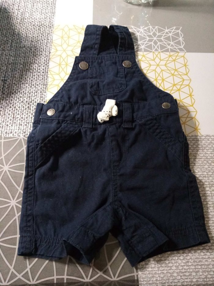 Salopette short 3 mois garçon