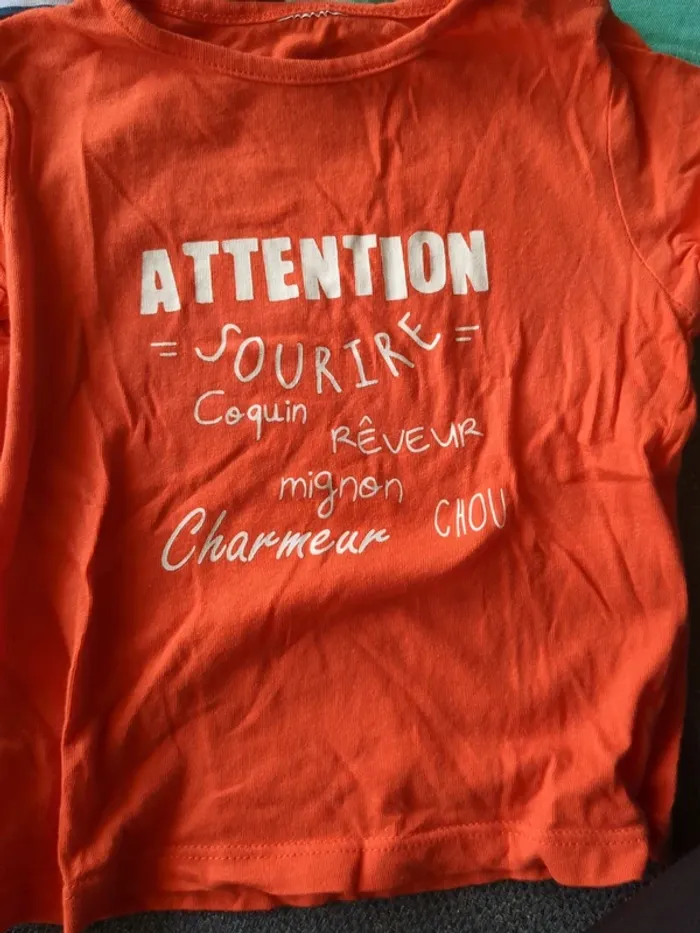 Lot de 5 tee shirts bébé garçon taille 9 mois - photo numéro 3