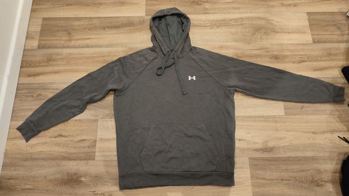 Sweat pull capuche gris Under Armour L LG avec poche centrale - photo numéro 2