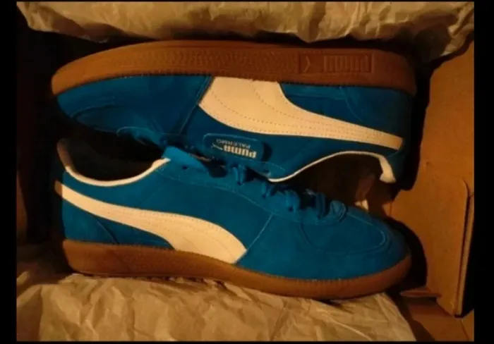 Baskets Puma Palermo bleues électriques neuves - photo numéro 5