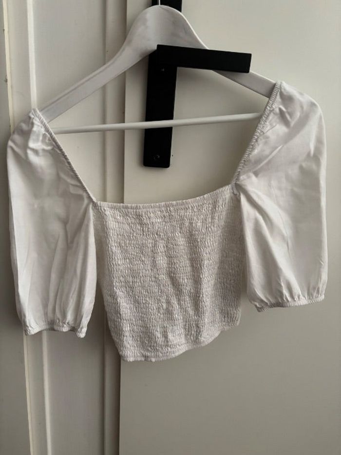 Blouse smockee blanche Primark t. 36 Comme neuve
