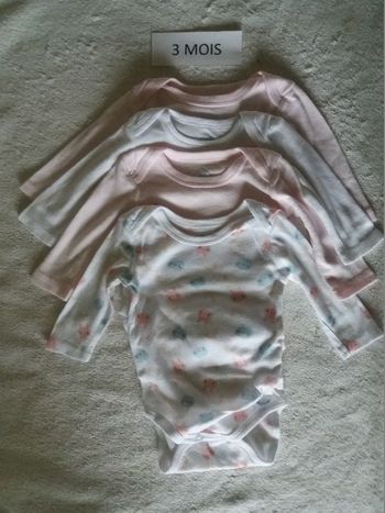 Lot de 4 body manches longues