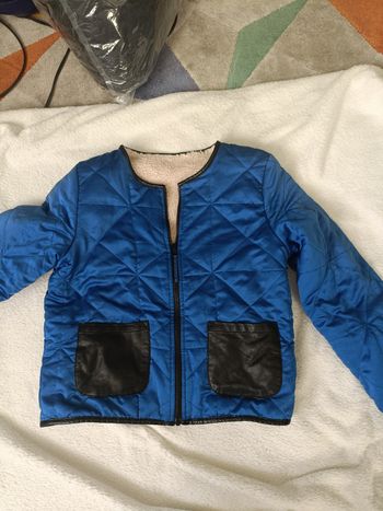 Veste réversible bleue/ecrue Miss captain 10 ans/12 ans