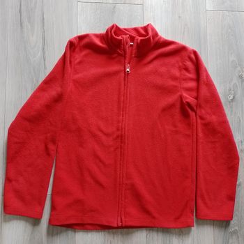 Veste polaire rouge zippée
