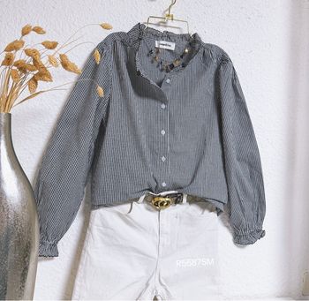 Blouse carreaux noir blanc taille S/M🌸