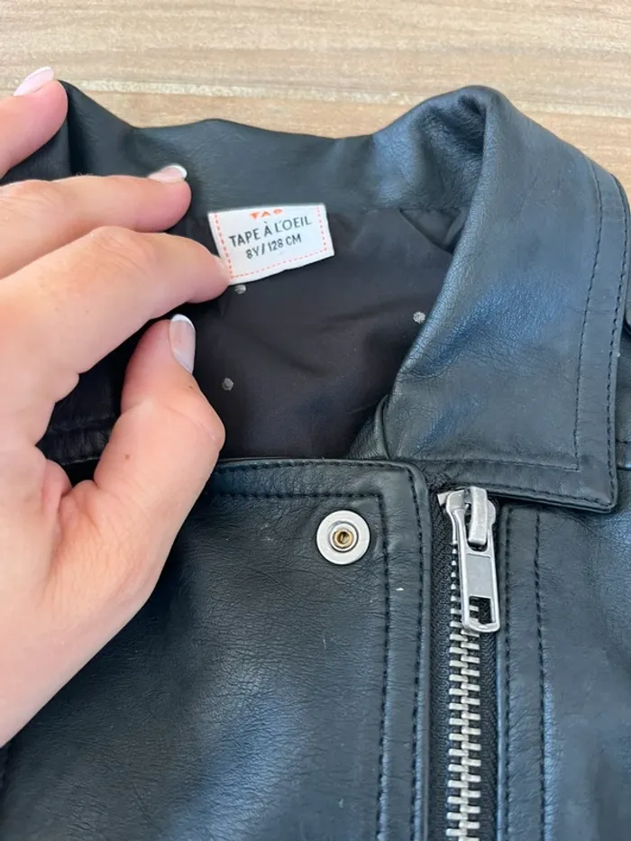 Veste cuir 8 ans - photo numéro 2
