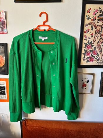 Cardigan vert vintage