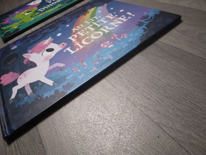 lot 2 livres au lit petit(e) licorne / dinosaure - photo numéro 6