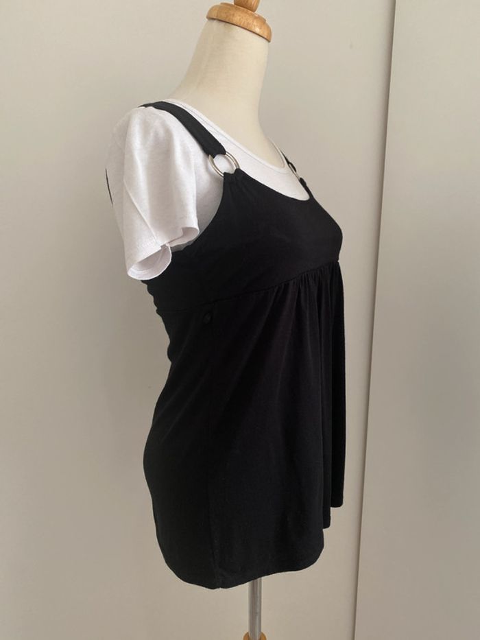 T-shirt/tunique noir et blanc - photo numéro 2