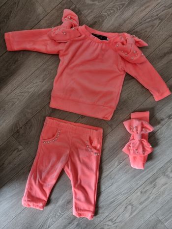 Ensemble fille corail