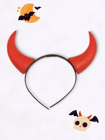 Serre-tête corne diable rouge