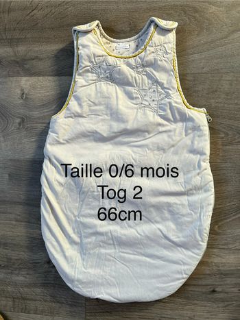 Gigoteuse turbulette taille 0/6 mois 66cm Tog 2 Dpam