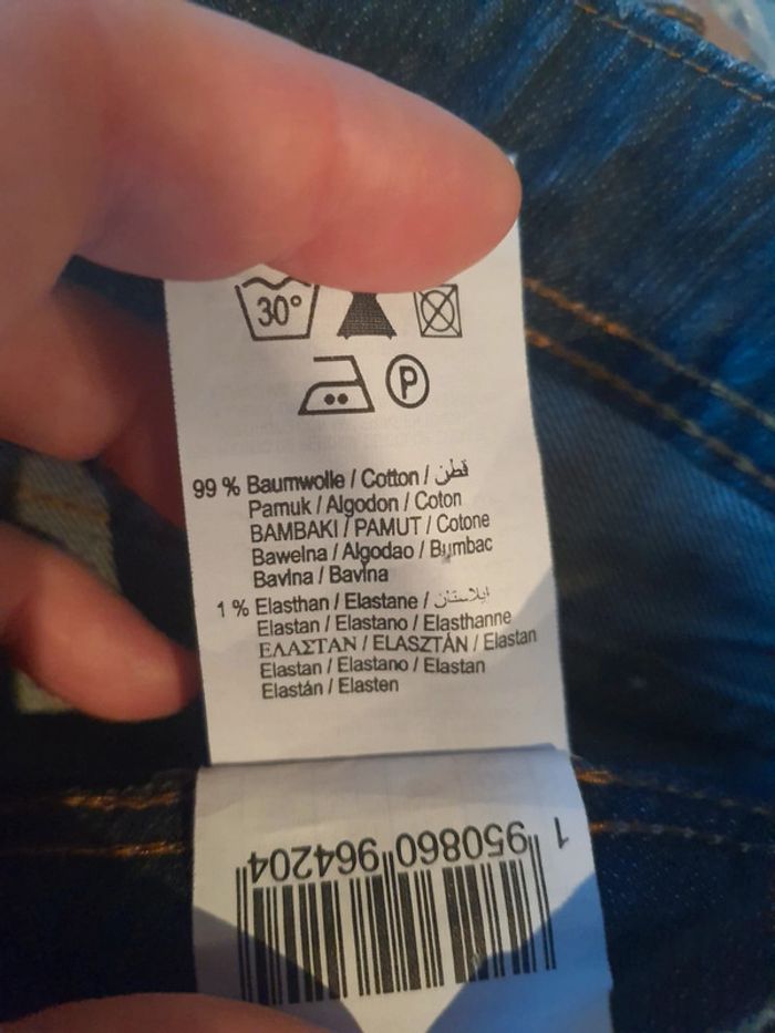 Jolie Jeans 7/8ème marine Pinkie fr 42 eu 40 - photo numéro 18