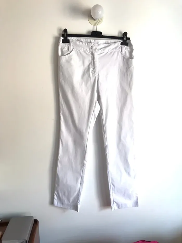 Pantalon blanc Kiabi woman taille 38 - photo numéro 2