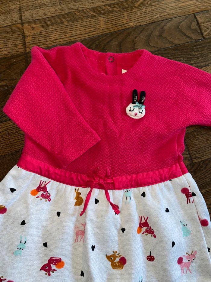 Robe catimini rose 6 mois - photo numéro 2