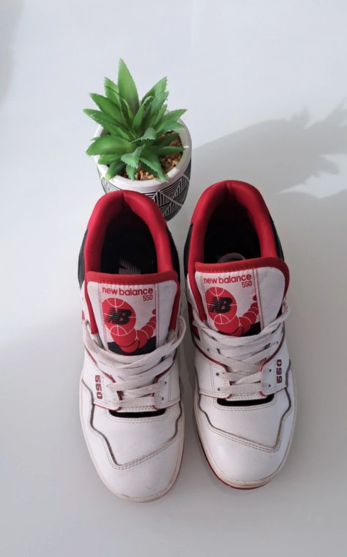 New Balance 550 blanche et rouge - photo numéro 5