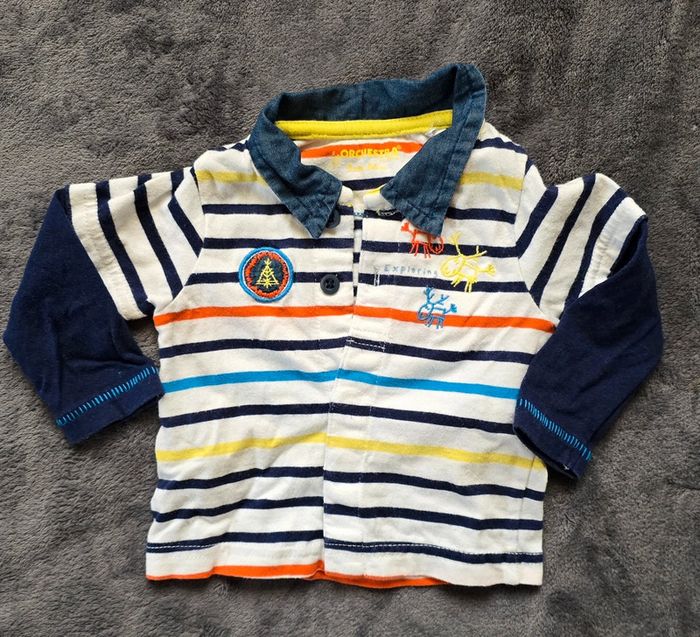 Ensemble salopette en jean avec son polo - photo numéro 6