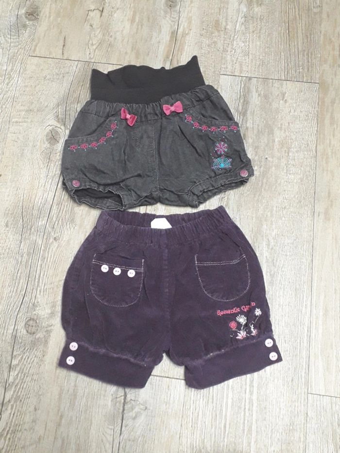 Lot de deux shorts hiver 6 mois