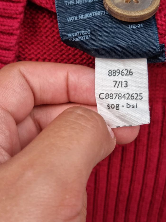 Pull col châle Tommy Hilfiger rouge XS Hommes - photo numéro 9