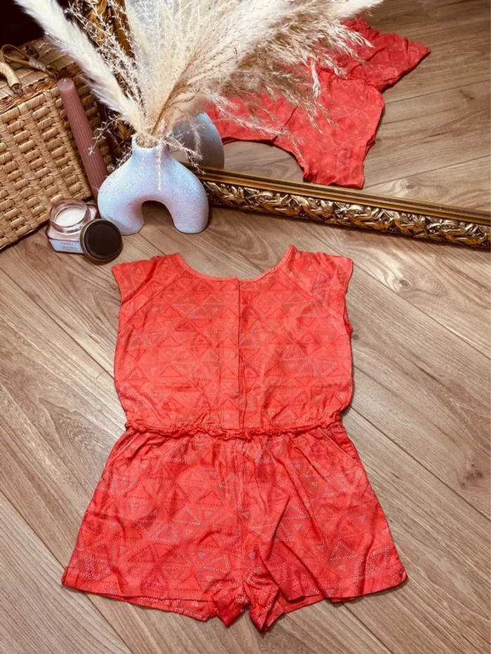 Taille 5 ans combishort fille vertbaudet corail * triangles * 🩷