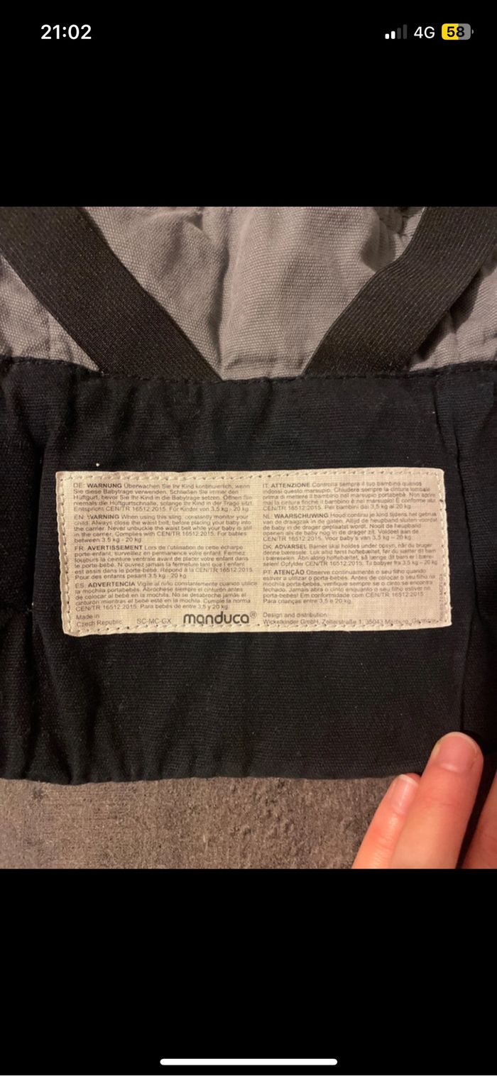 Porte-bébé Manduca Blackline - photo numéro 4