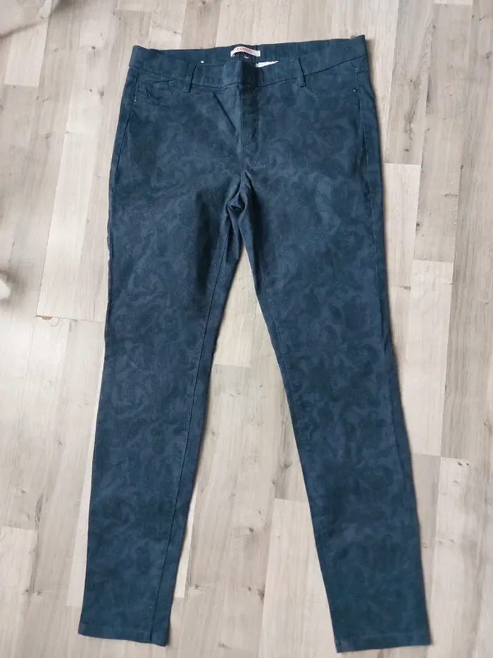 Pantalon coton bleu Camaïeu - photo numéro 2