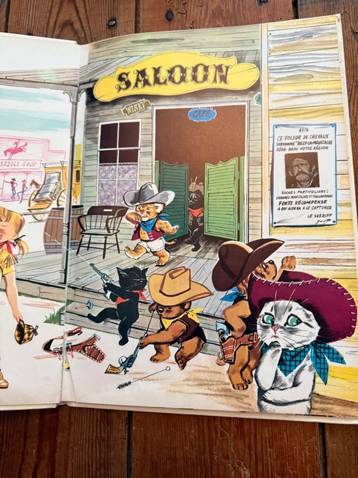 Grands albums Hachette livre rare ancien blanc Caroline au Ranch Pierre Probst - photo numéro 3