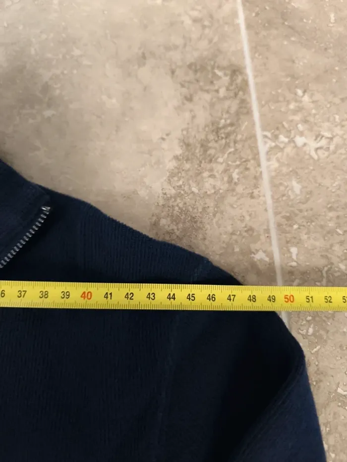 Pull quart zip camionneur marine Logo rouge Ralph Lauren excellent état homme M - photo numéro 8