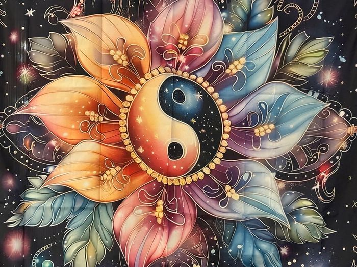 Toile murale ying yang