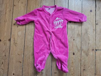 Pyjama 1 mois chaud doux rose cupcake