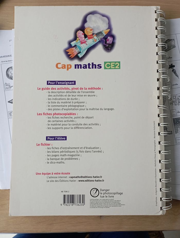 Fichie de l'élève Cap maths ce2 - photo numéro 2