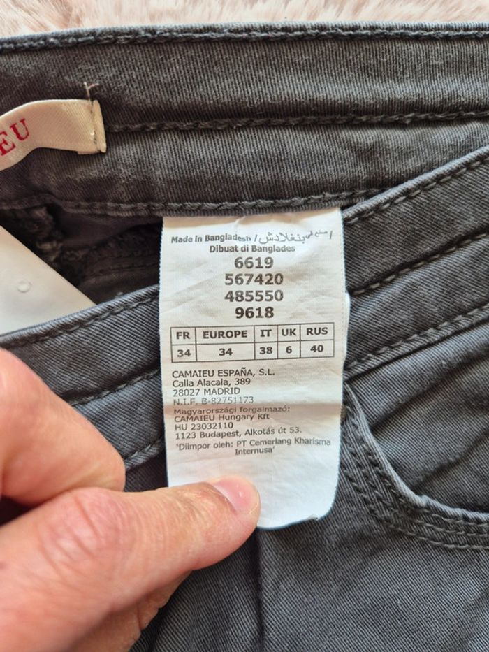Pantalon  gris camaieu taille 34 - photo numéro 5