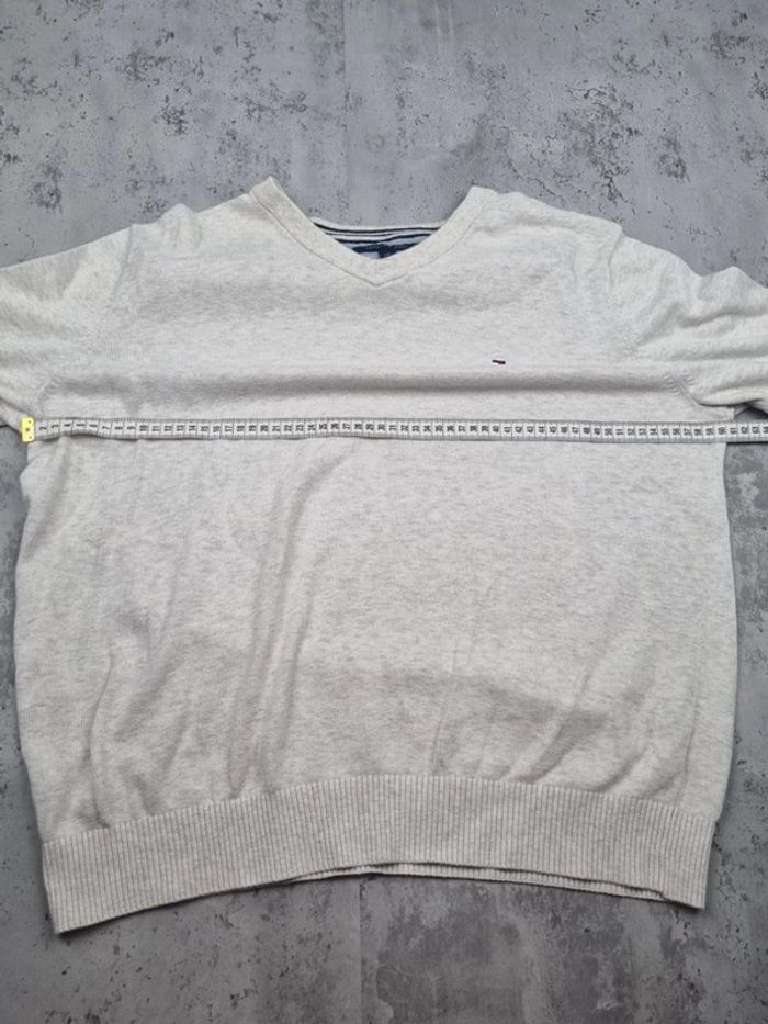 Pull col V Tommy Hilfiger gris clair, L Hommes - photo numéro 6
