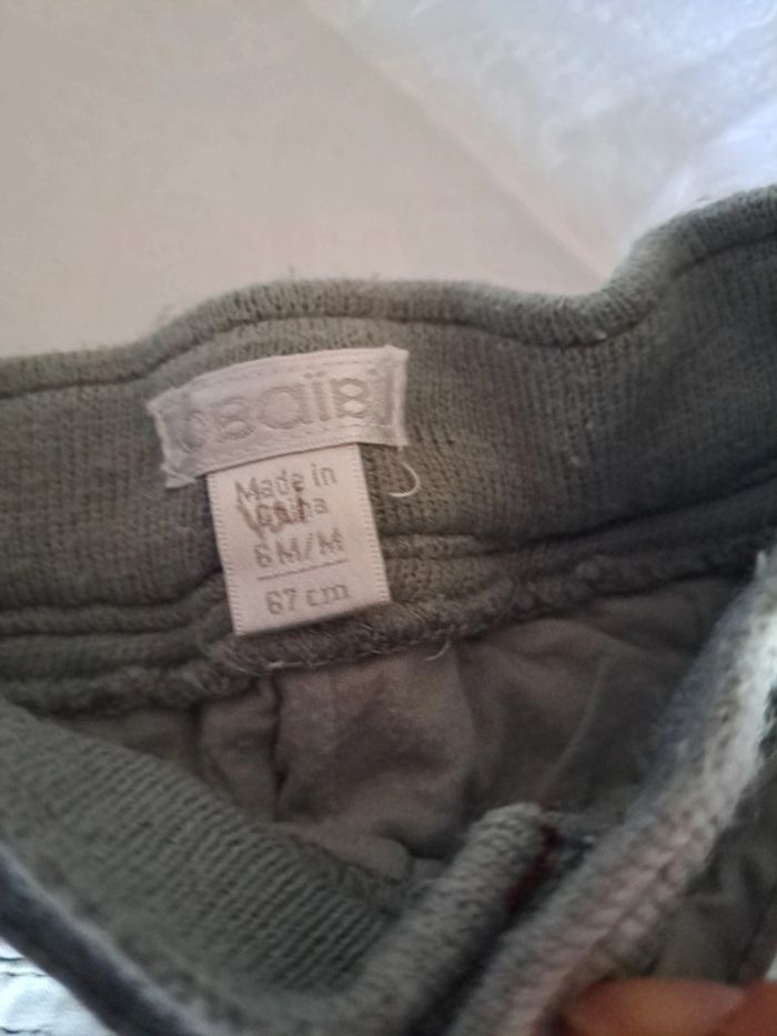 Pantalon gris 6 mois 100%coton - photo numéro 4