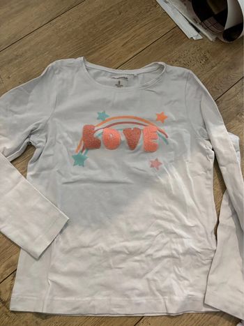 T-shirt manches longues « love » 8 ans