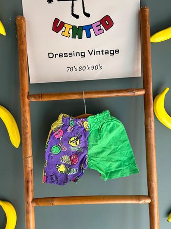 Short vintage coloré 12M resto verso