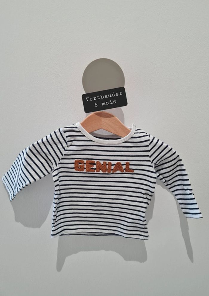T-shirt manche longue Vertbaudet 6 mois