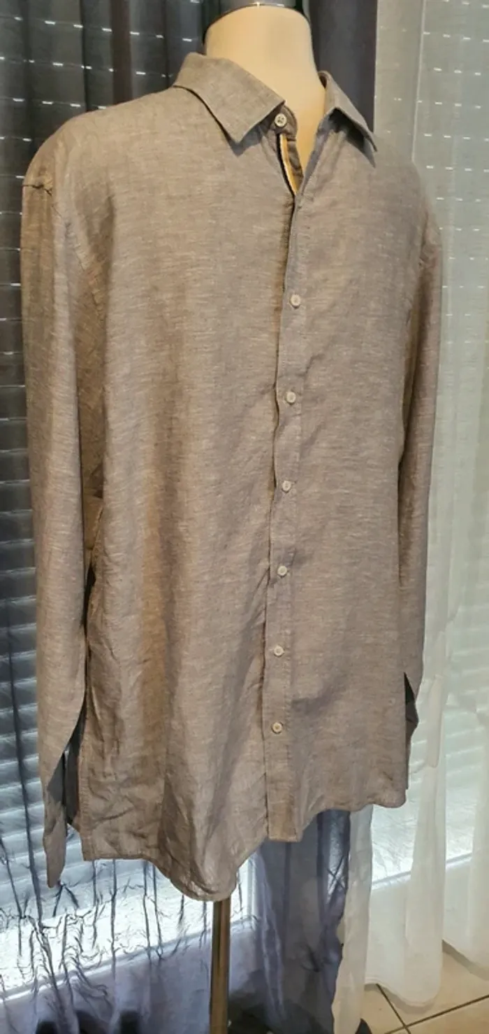 Chemise homme lin et coton livergy 41/42 - photo numéro 2